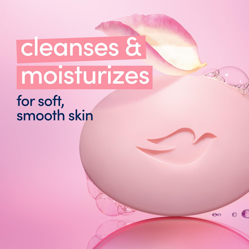Dove ingredient and certification label close-up, showing pH-balanced and cruelty-free