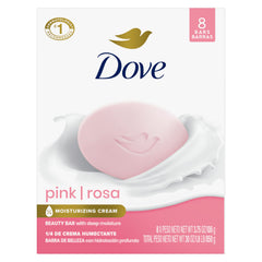 Dove Pink Rosa front packaging showing eight bars and product name