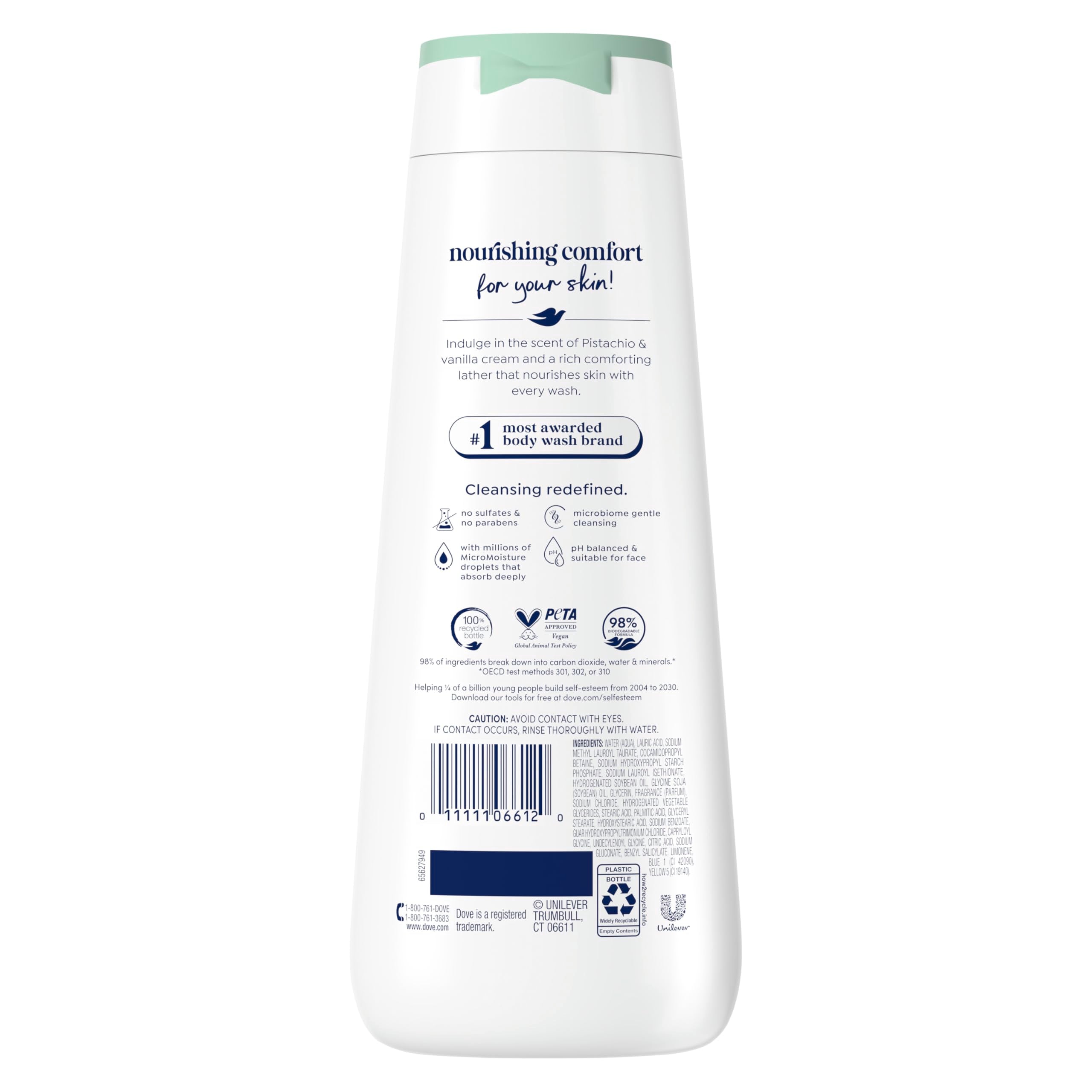 Dove creamy body wash pouring texture highlighting moisturizing droplets benefit