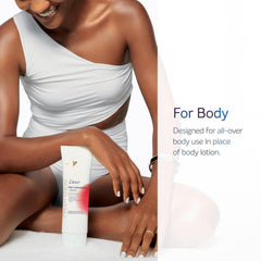 Dove pump dispensing serum demonstrating easy, controlled use
