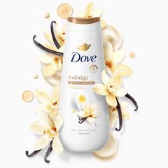 Dove pump dispensing body wash illustrating easy-use and hydration
