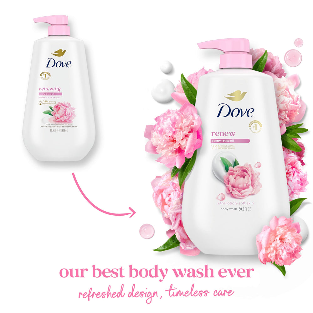 Dove pump dispensing rich lather for nourishing cleansing benefit
