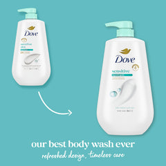 Dove pump in hand demonstrating easy one-handed dispensing and controlled, low-irritant use