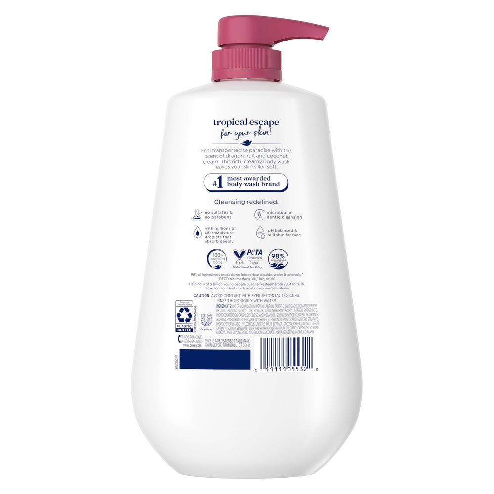 Dove pump top close-up highlighting easy dispensing and controlled application