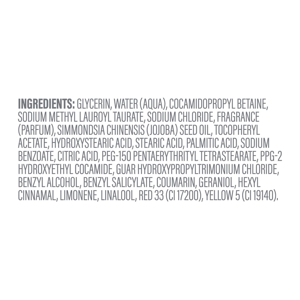 Dove product label close-up showing ingredients and dermatologist collaboration benefit