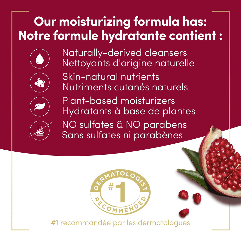 Dove bottle label highlighting recycled packaging and ethical benefits