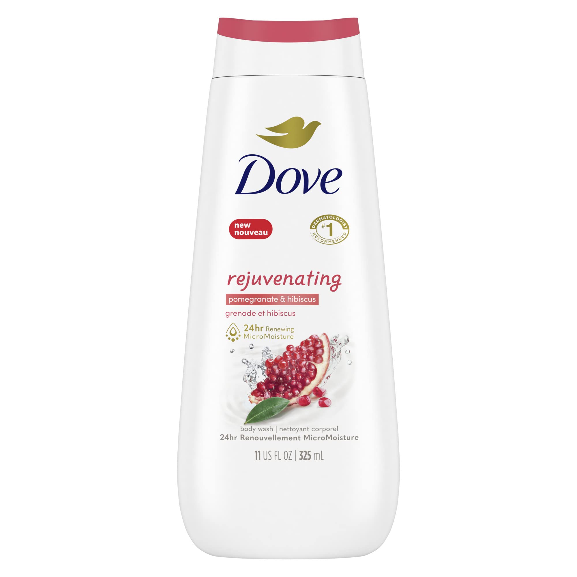 Dove front bottle view showing label and benefit of soft skin