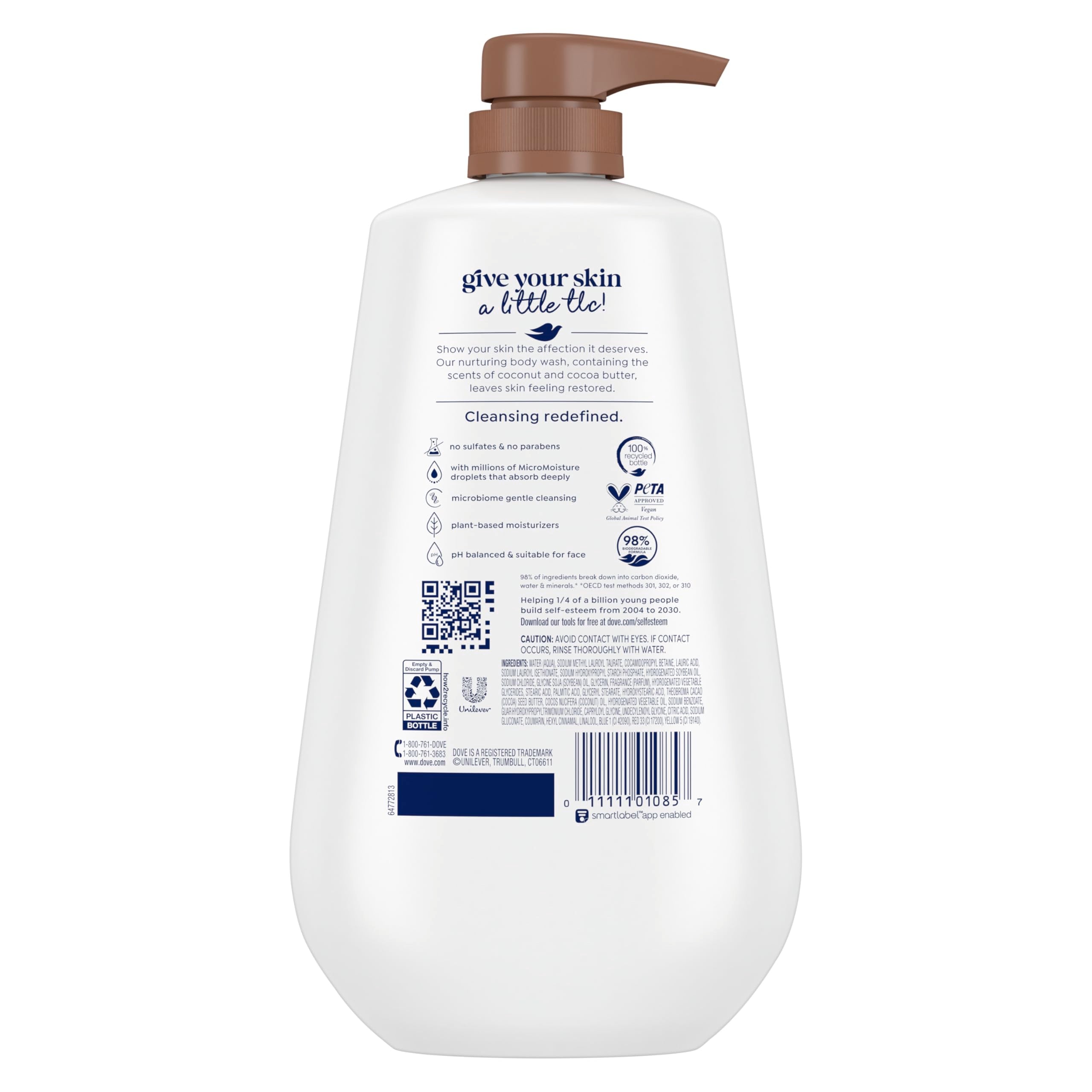 Dove pump dispense close-up for convenient controlled use