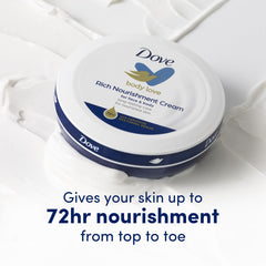 Dove cream smoothing rough elbow skin to improve texture