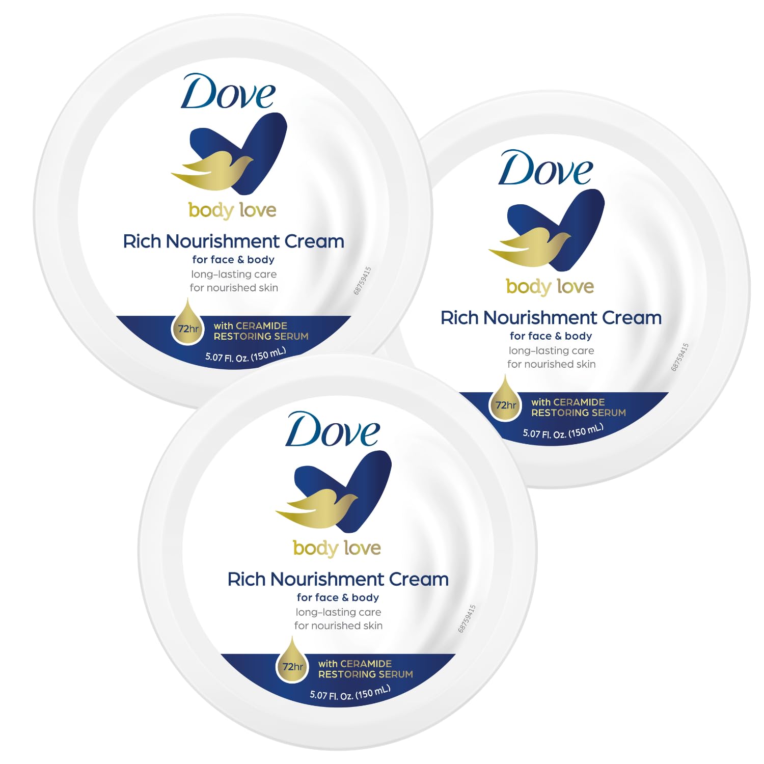 Dove jar front packaging showing product name and benefit