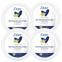 Dove jar front packaging showing brand and compact travel benefit