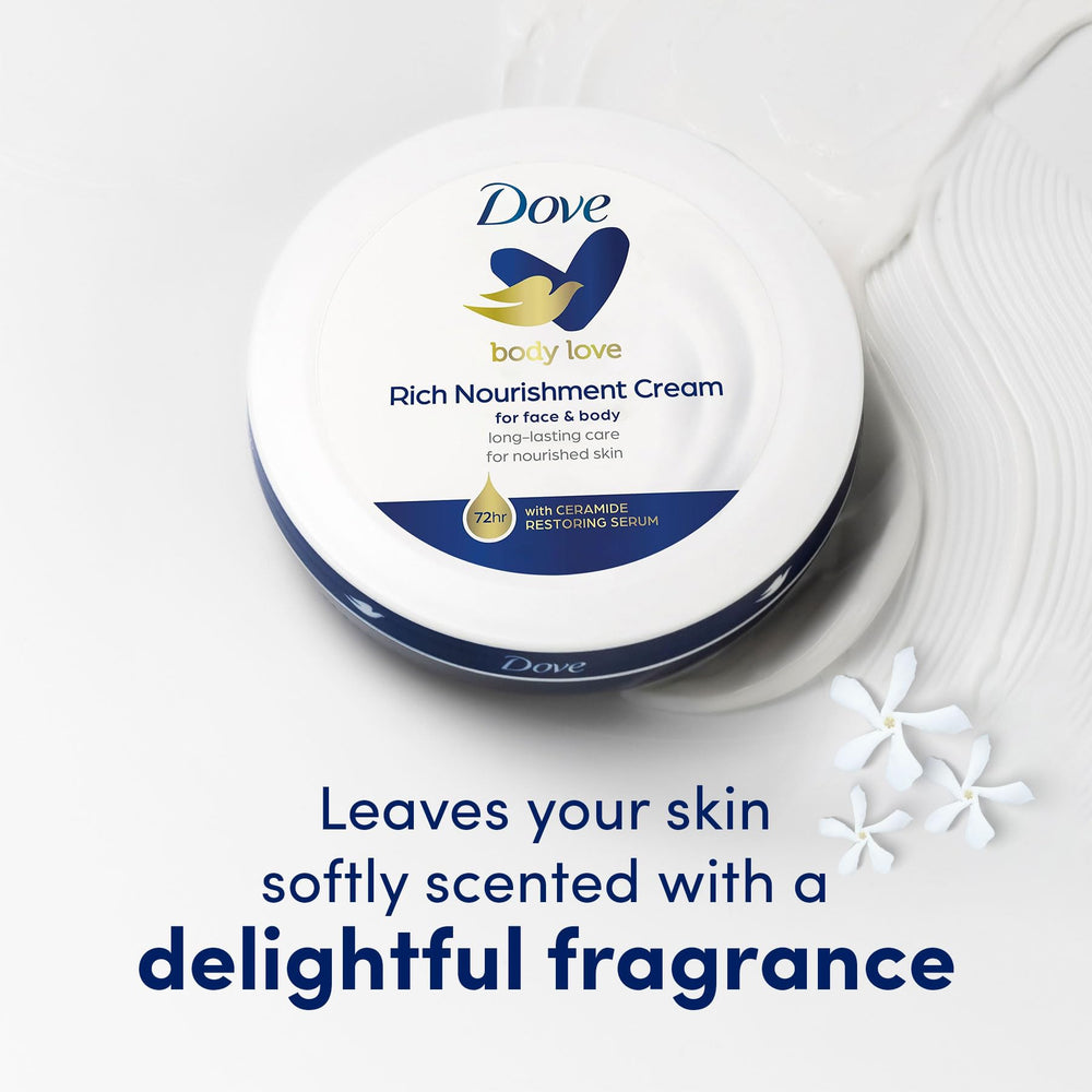 Dove jar inside travel bag showing compact size and on-the-go ease