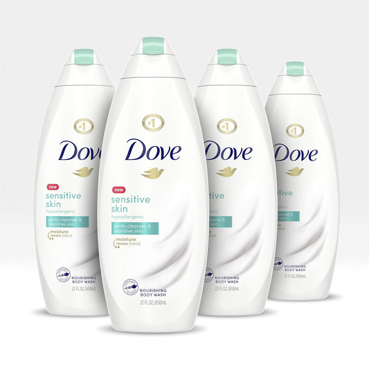Dove front packaging showing product and gentle care benefit