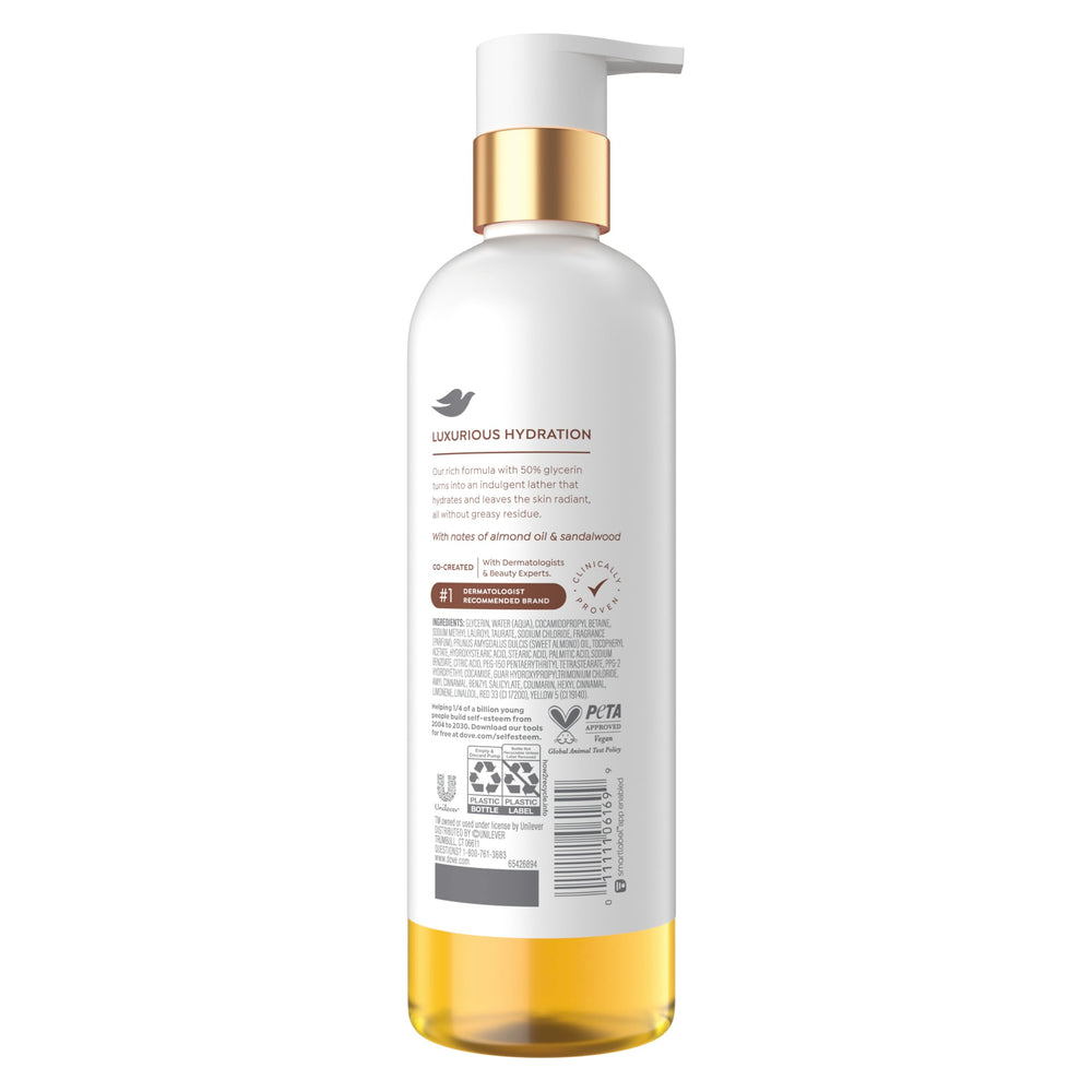 Close-up of Dove Serum+ pump dispensing product, highlighting easy one-handed use and convenience