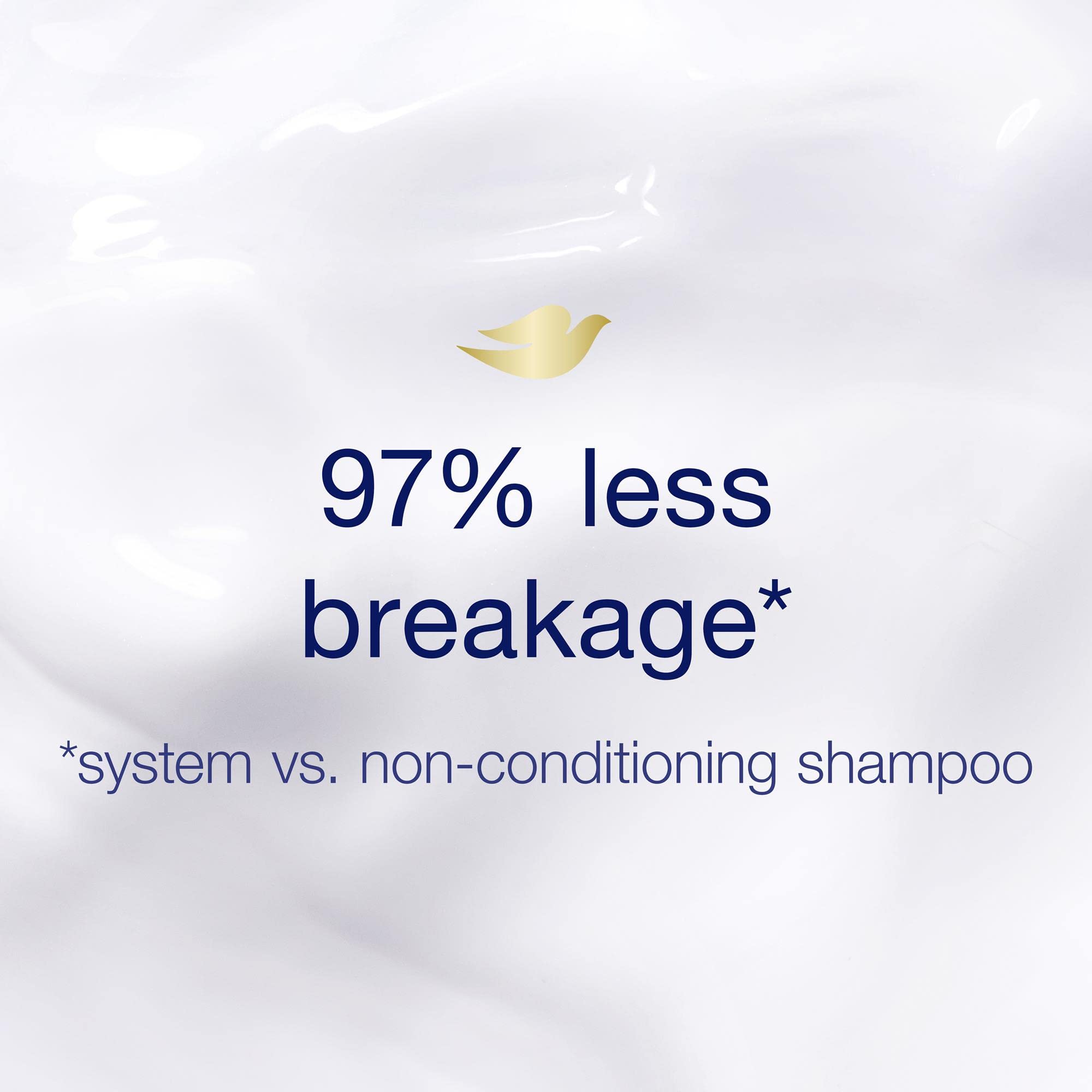 Dove shampoo in shower scene showing easy application and daily use