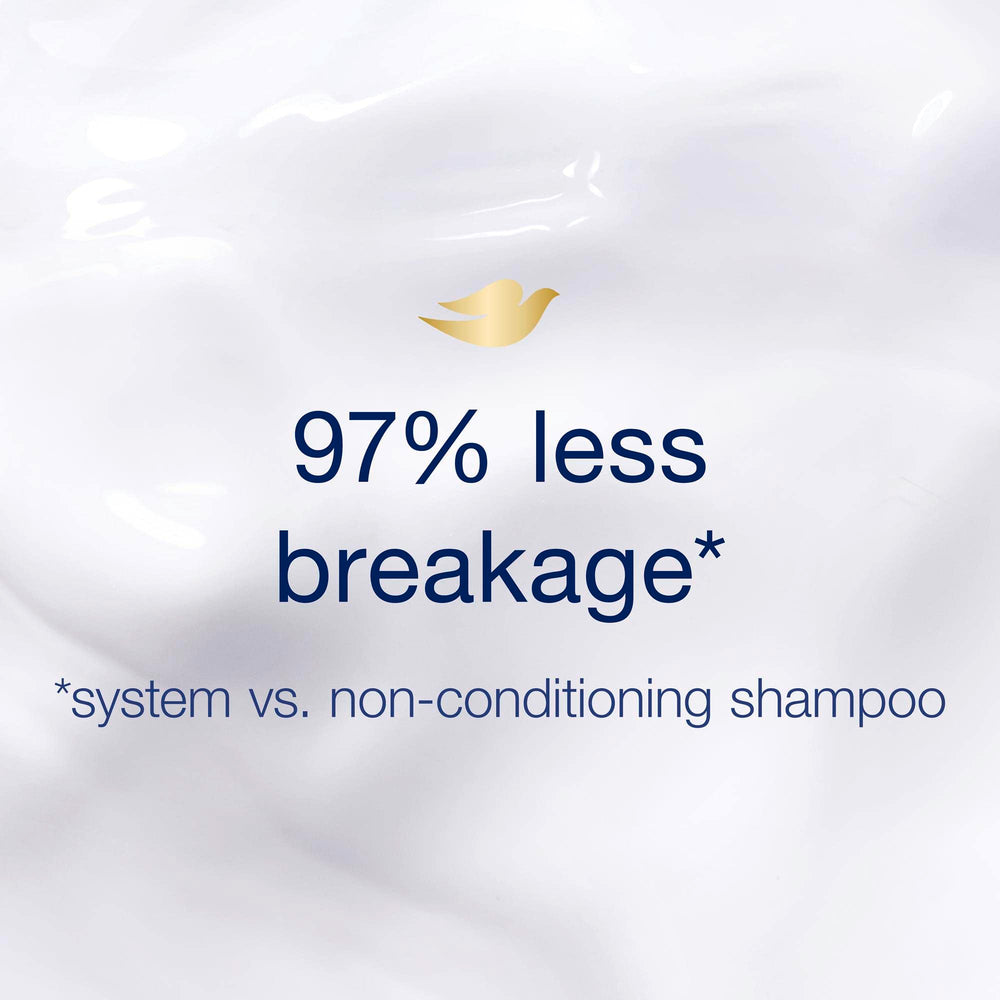Dove shampoo in shower scene showing easy application and daily use