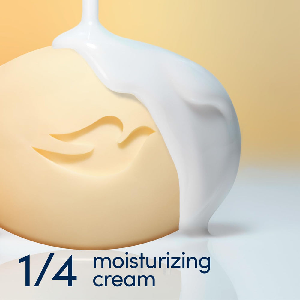 Dove beauty bar producing rich foam to cleanse and hydrate skin