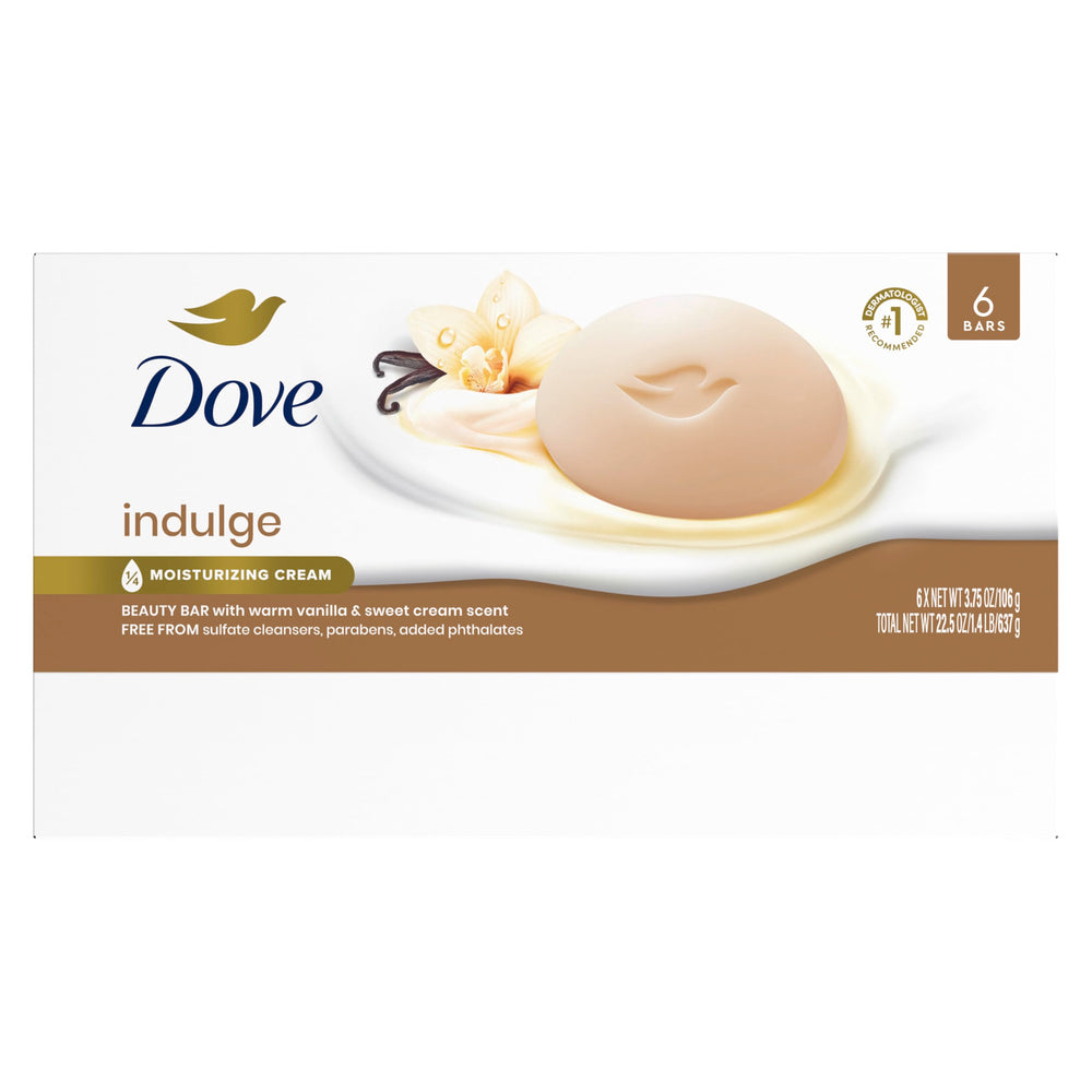 Close-up of a Dove Indulge bar highlighting smooth texture and hydration