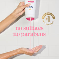Dove gel texture with foam demonstrating moisturizing MicroMoisture
