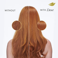 Dove shampoo in shower being applied for lift and root-enhancing benefit