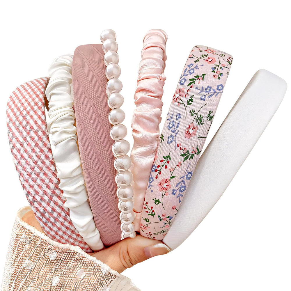 DOXISHRUKY front packaging showing seven headband styles and organized set benefit
