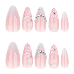 Dozsyt nails in hand for scale illustrating medium size fit and ready-to-wear convenience