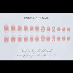 Dozsyt side profile of short square nails demonstrating comfortable length and clean edges