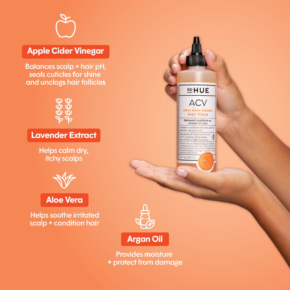 dpHUE back label close-up with directions and ingredient highlights for informed use