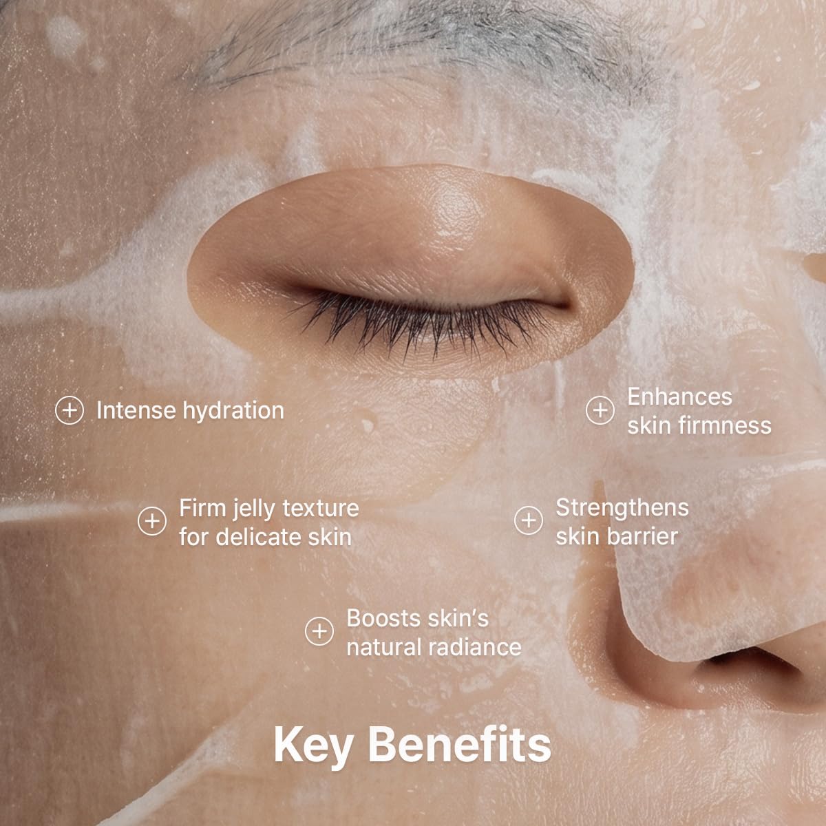 Dr.Althea single Jelly Seal mask on hand demonstrating soft texture and fit