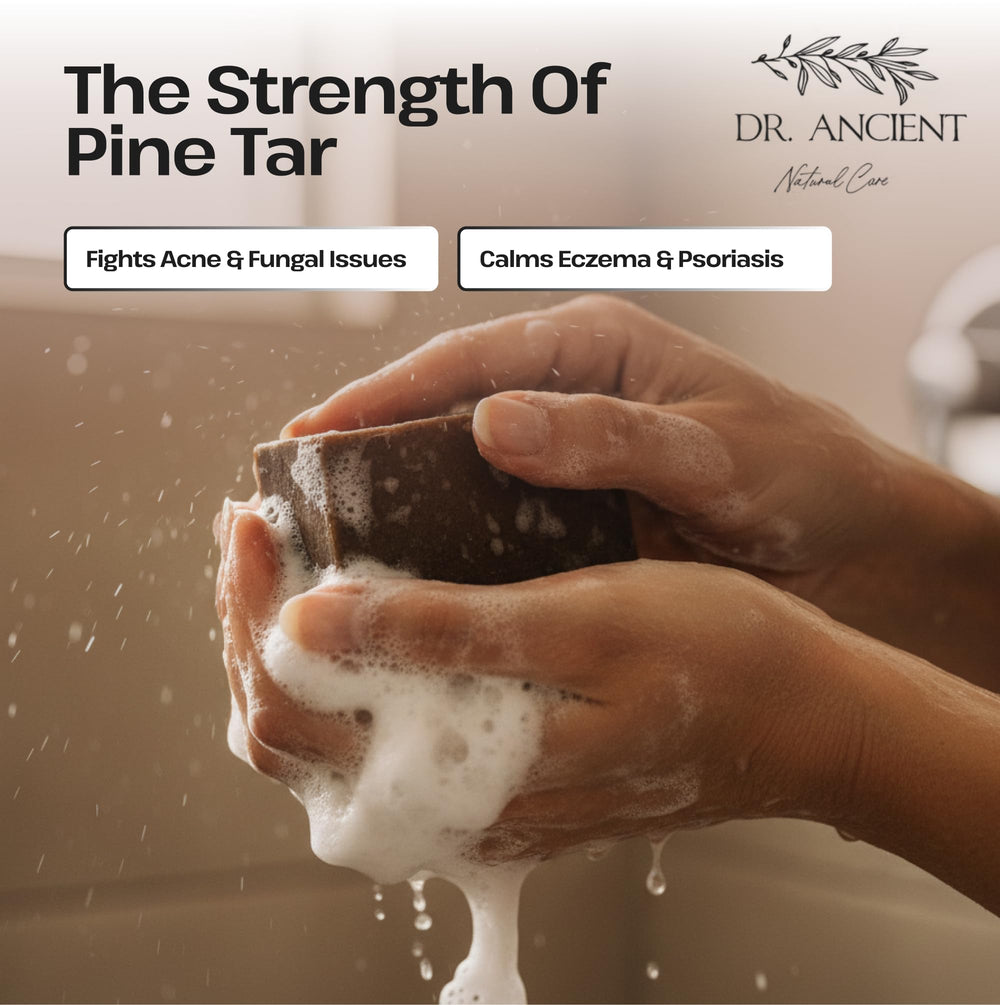 Dr.Ancient soap used on scalp showing dandruff-reducing potential
