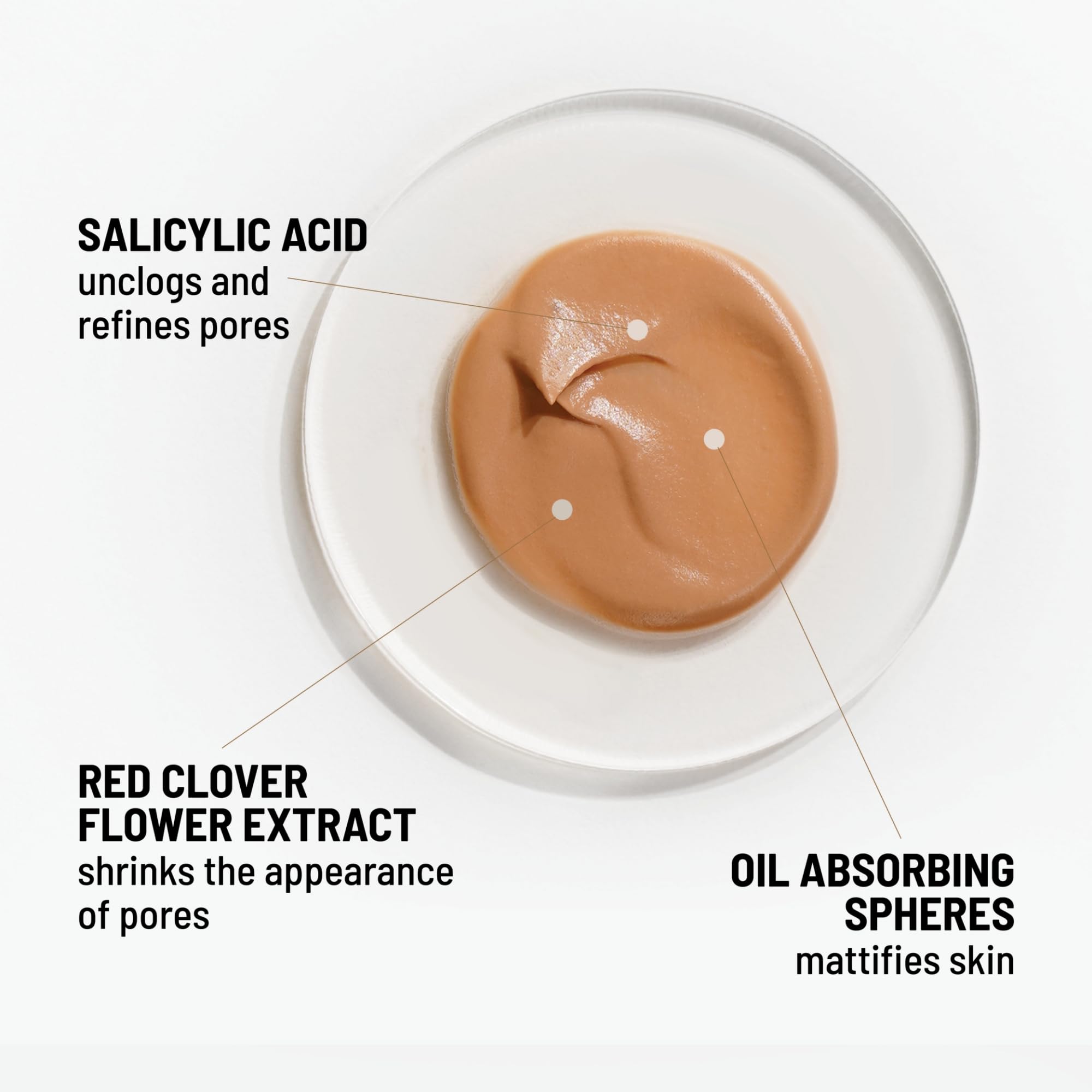 Dr. Brandt visual of salicylic acid ingredient emphasizing pore-refining benefit