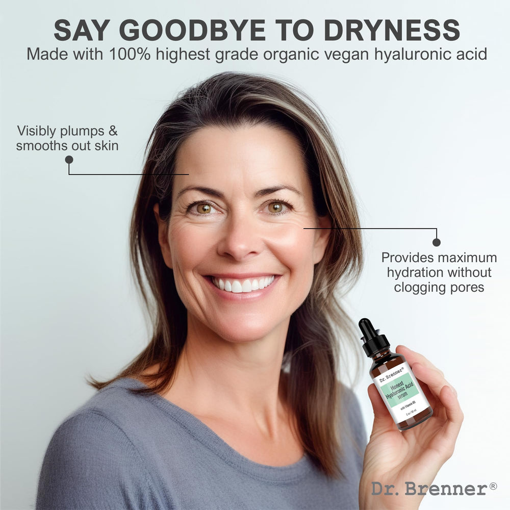 Dr. Brenner texture close-up highlighting lightweight absorbent serum feel