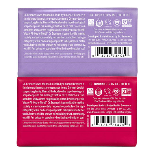 Dr. Bronner's close-up soap texture highlighting creamy lather and gentle cleansing action