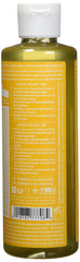 Dr. Bronner's Citrus Orange bottle in shower setting demonstrating versatile body and hand use