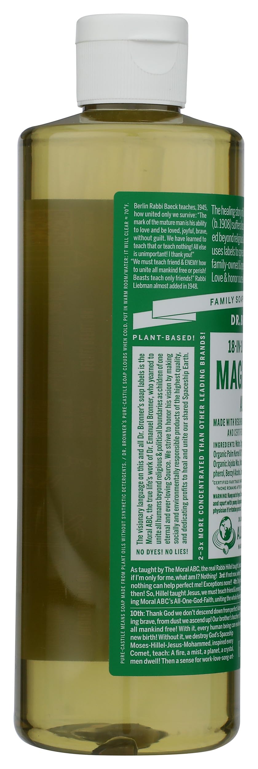 Dr. Bronner's being used to clean kitchen counters showing effective household cleaning benefit