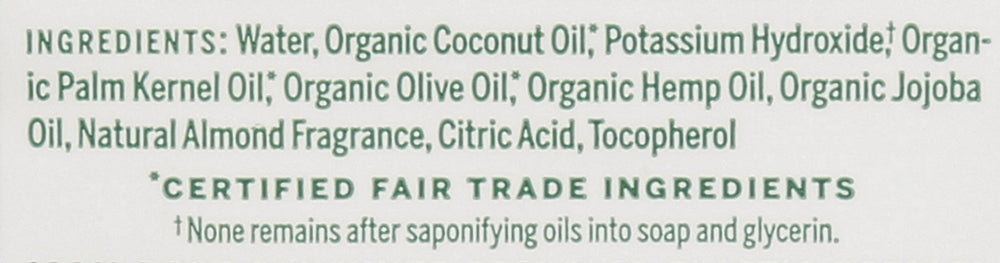 Dr. Bronner's rich lather on hands showing gentle cleansing benefit