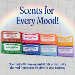 Dr. Bronner's tea tree bar lathered on hair showing effective multi-use cleansing