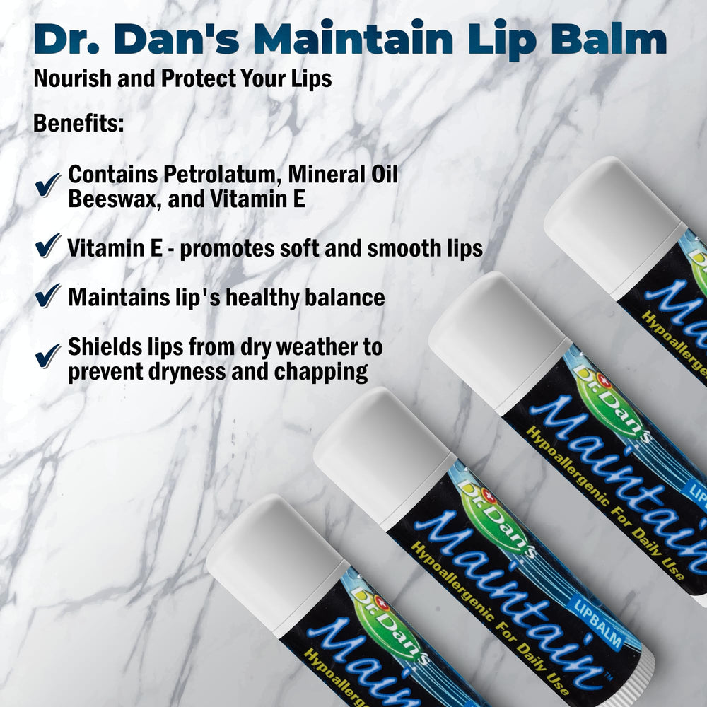 Dr. Dan's Maintain label closeup highlighting ingredients list and mild formula