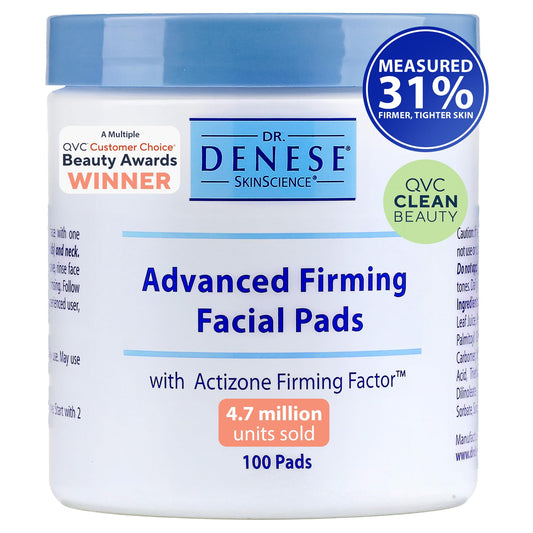 Dr. Denese front packaging showing 100-count pads and radiance benefit