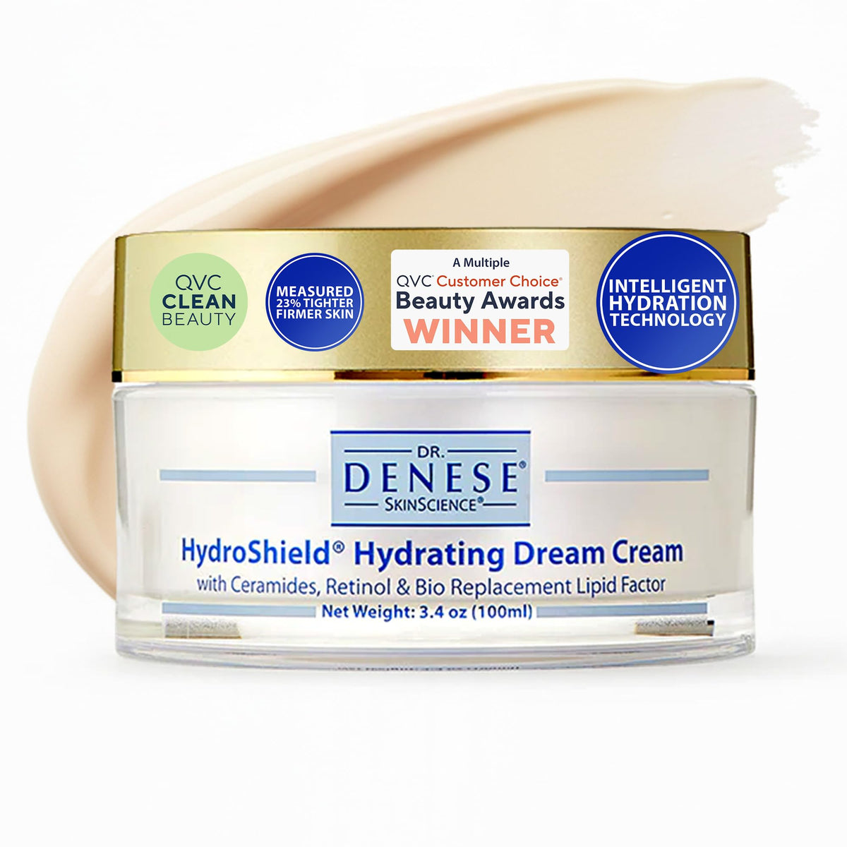 Dr. Denese front jar showing premium packaging and clear brand benefit