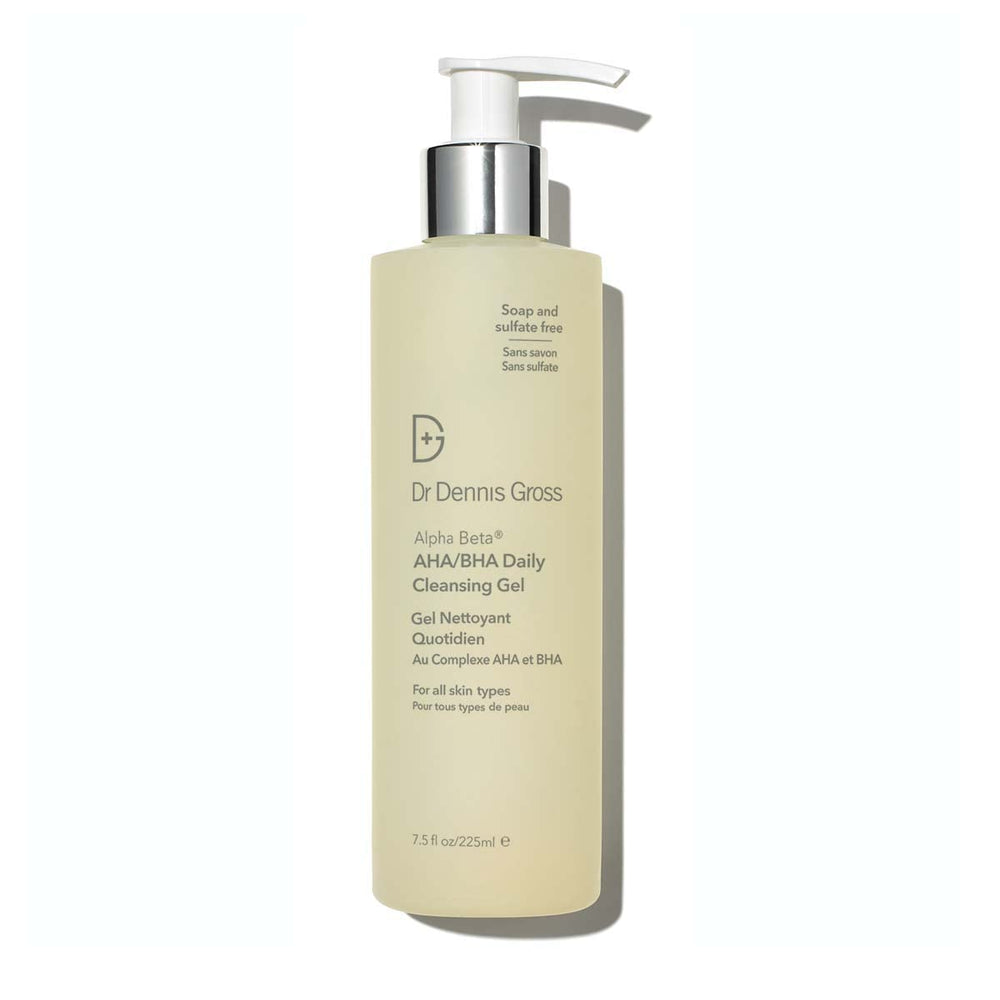 Dr Dennis Gross cleanser front packaging showing product benefits