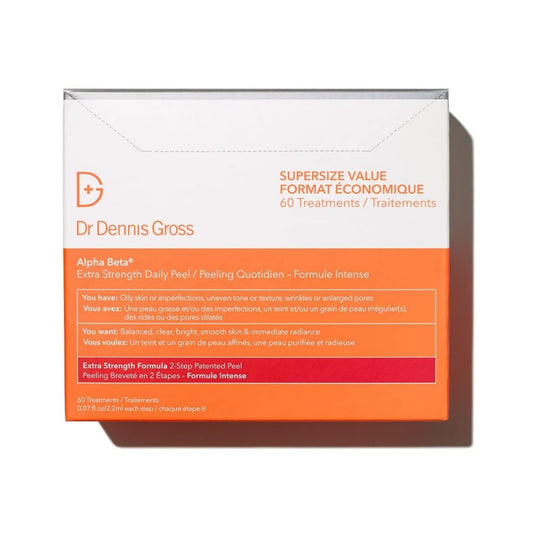 Dr. Dennis Gross front packaging showing product and treatment count for convenience