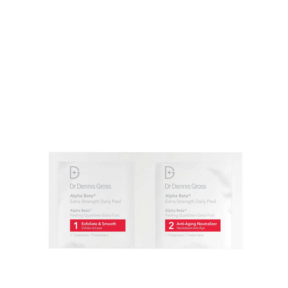 Dr. Dennis Gross close-up of pre-soaked towelette texture for effective exfoliation