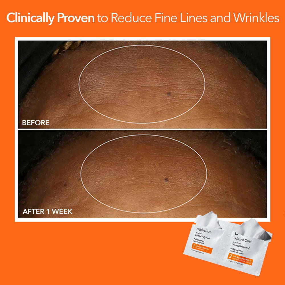 Dr Dennis Gross pad beside ruler showing compact size and portability