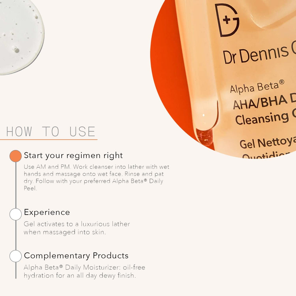 Dr Dennis Gross cleanser foam in hand demonstrating soft cleansing