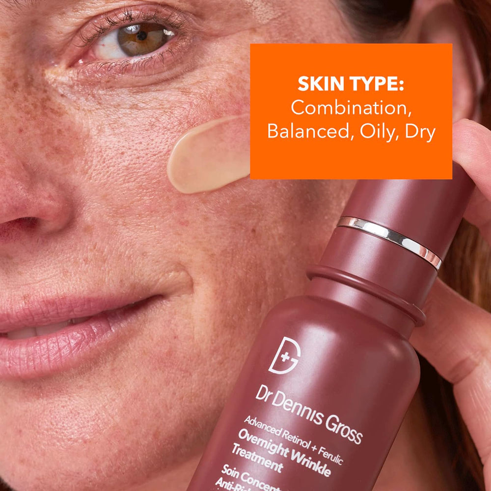 Dr Dennis Gross cream texture swatch illustrating lightweight hydration