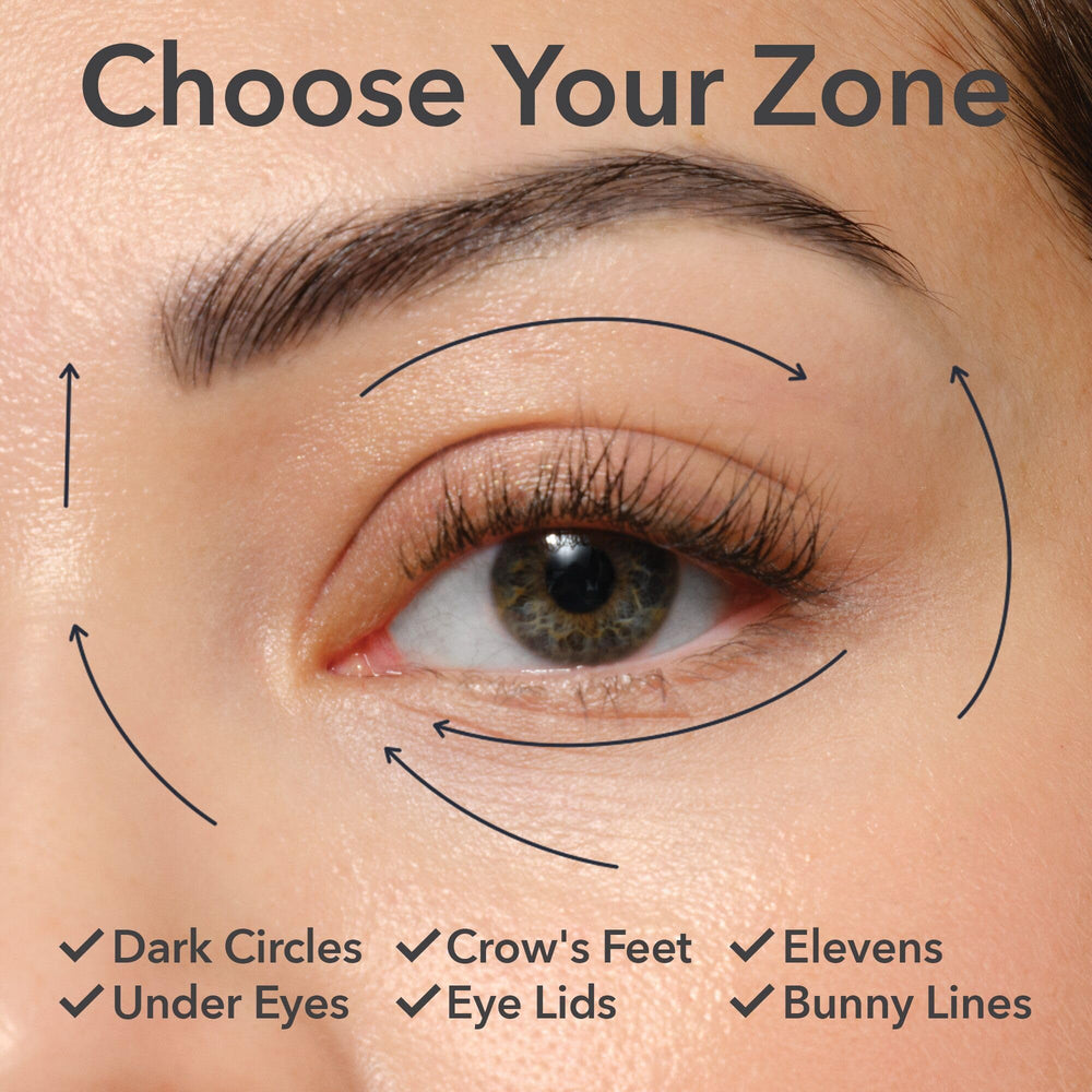 Dr Dennis Gross application demo tapping product around eye for gentle use