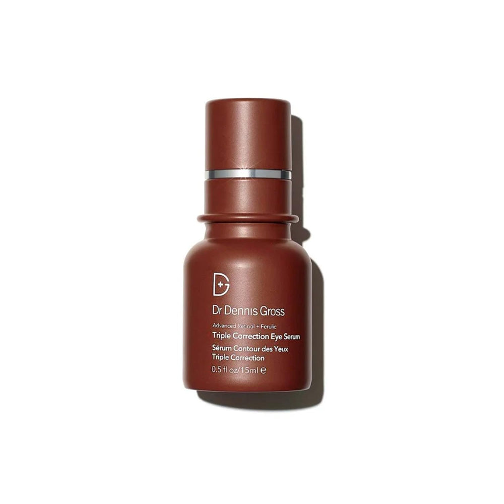 Dr Dennis Gross bottle front view showing compact 15ml size and sleek design benefits clarity