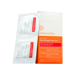 Dr Dennis Gross front box and pads showing quick professional peel for clearer skin
