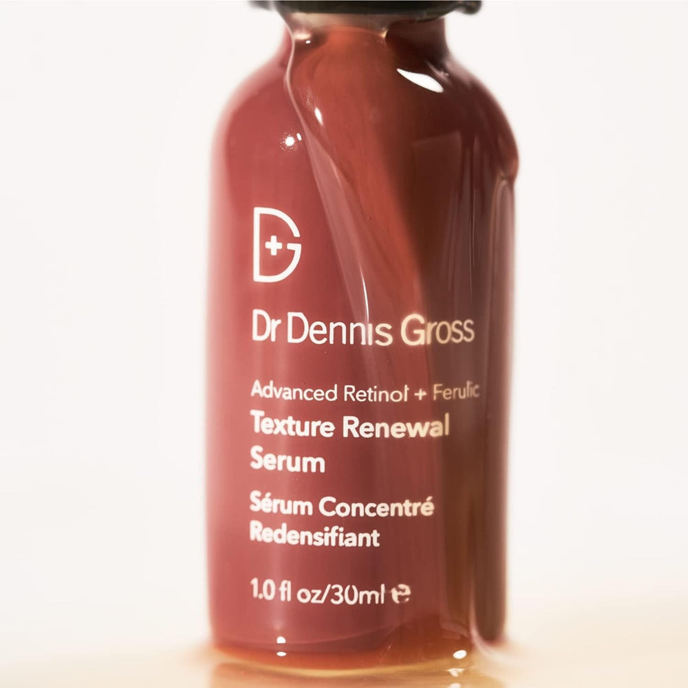 Dr Dennis Gross serum on bathroom counter showing easy integration into daily routine